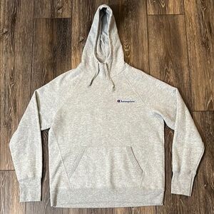 Champion Gray Mock Neck Hoodie Adult Size Medium
